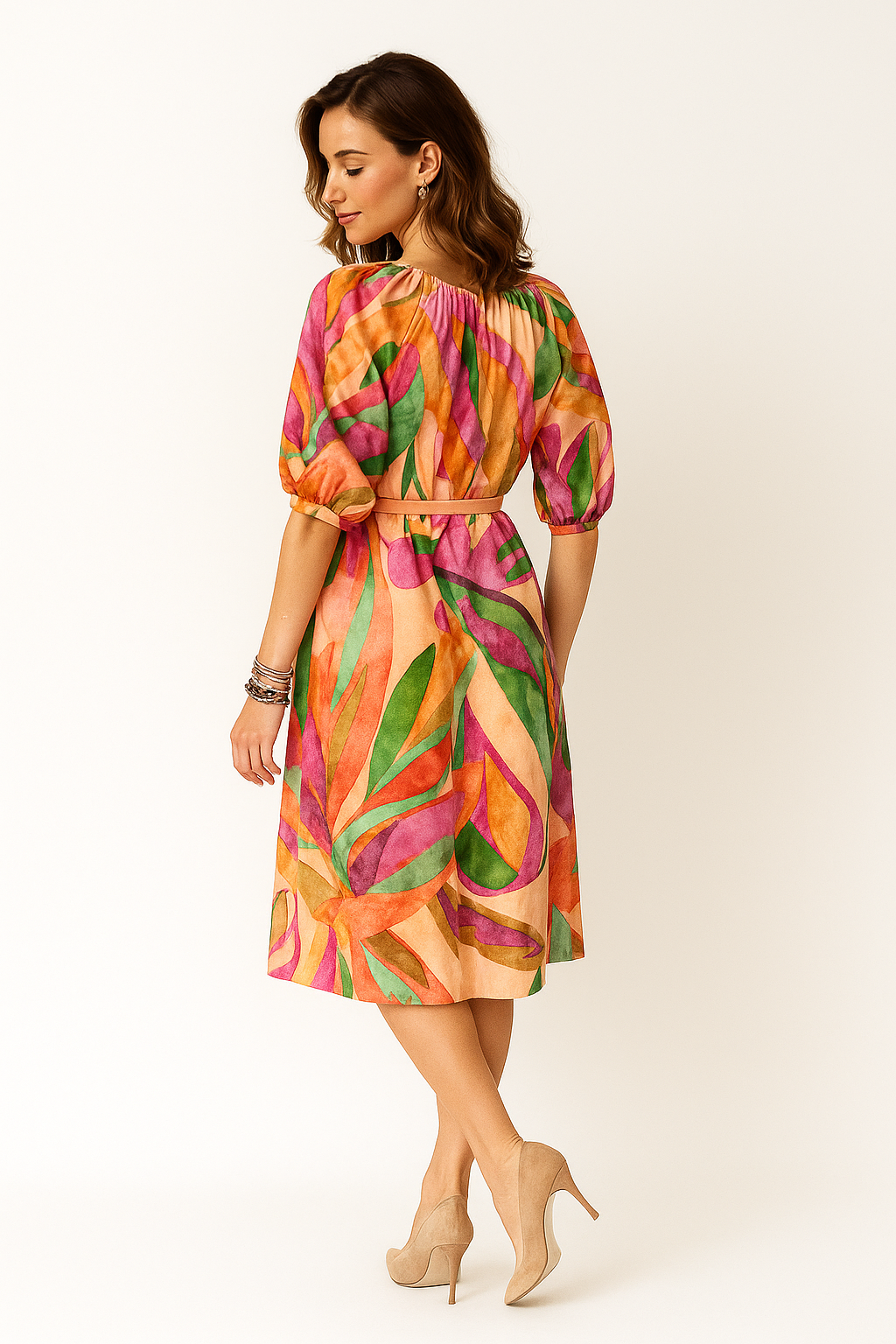 Vestidos Para Mujer Tipo Lino Con Cinto S51136 Unico