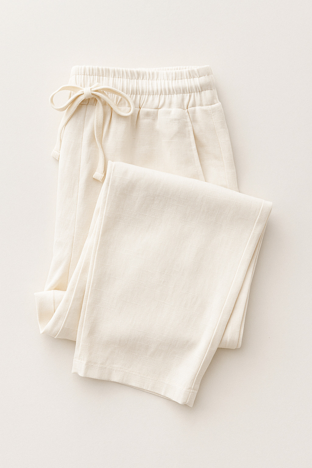Pantalones Para Mujer Ligero Con Jareta W51114 Crema
