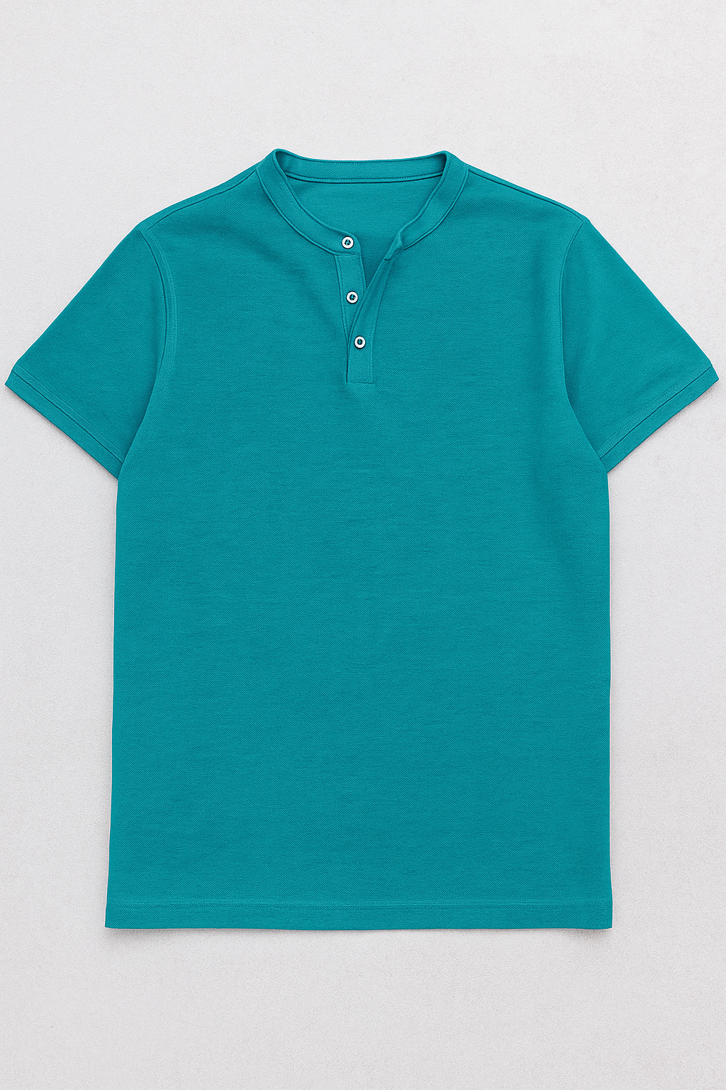 Playeras Polo Para Hombre Lisa De Manga Corta Cuello Mao APCMAO Esmeralda