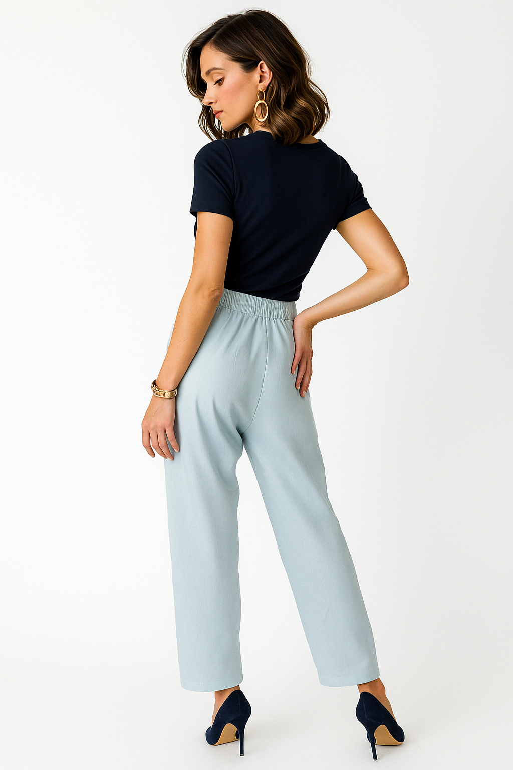 Pantalones Para Mujer Ligero Con Jareta W51114 Aqua