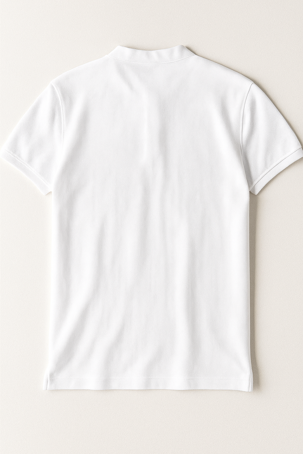 Playeras Polo Para Hombre Lisa De Manga Corta Cuello Mao APCMAO Blanco