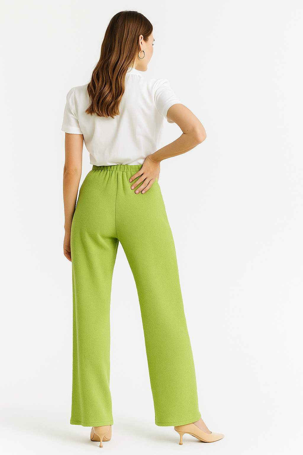 Pantalones Para Mujer Con Jareta Corrugado W51118 Lima