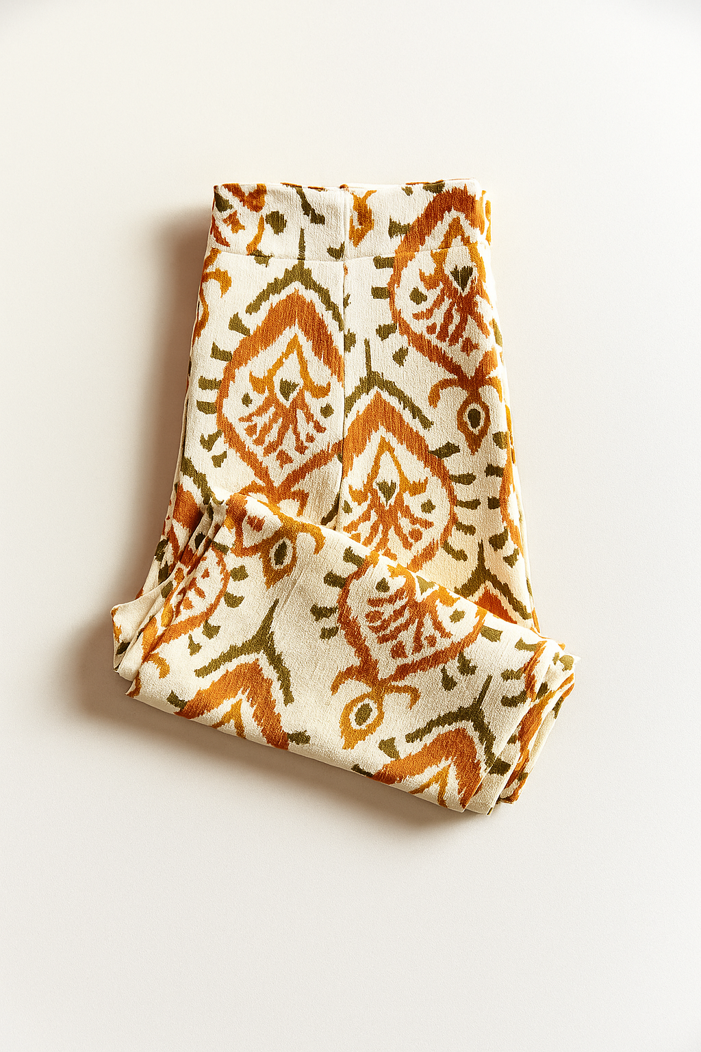 Pantalones Para Mujer Tipo Lino Estampado W51125 Unico