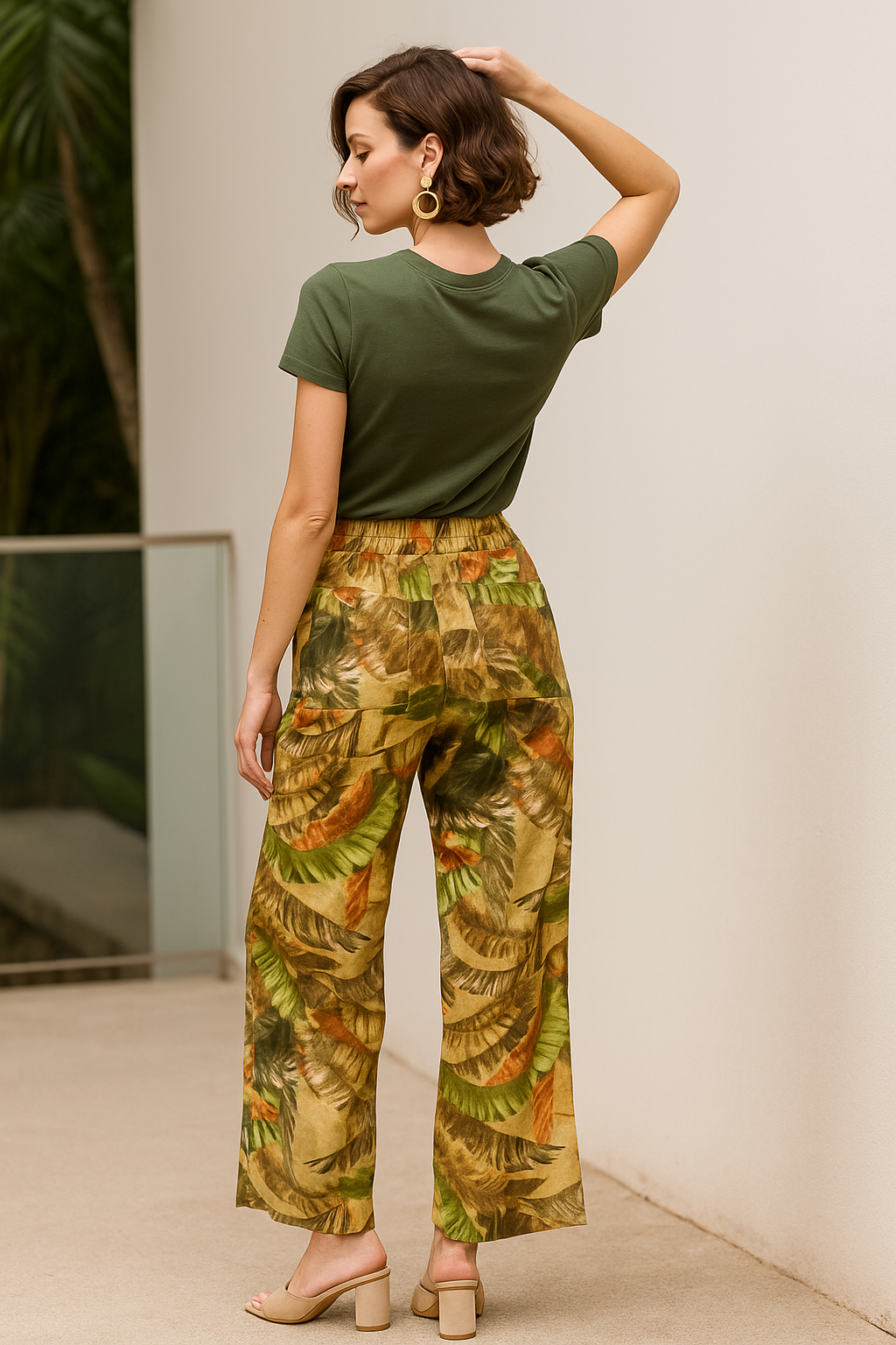 Pantalones Para Mujer Wide Leg Tipo Lino W51119 Unico