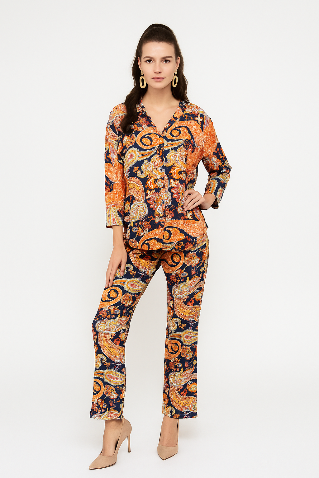 Pantalones Para Mujer Comodo Con Jareta W51108 Marino