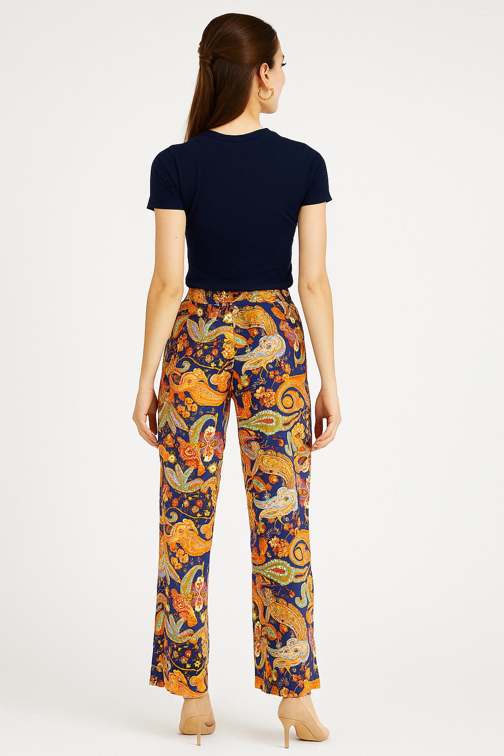 Pantalones Para Mujer Comodo Con Jareta W51108 Marino