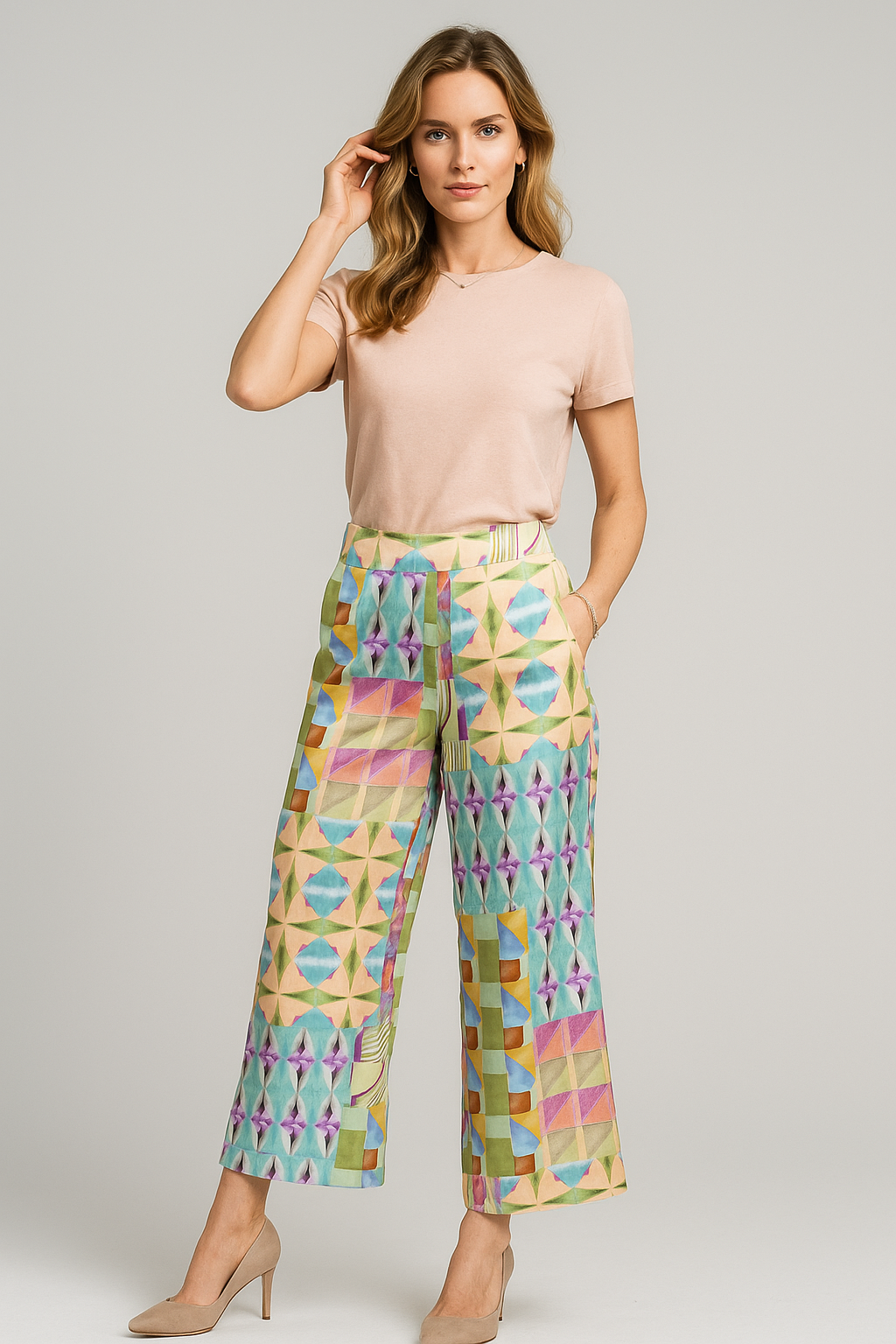 Pantalones Para Mujer Ancho Satinado W51103 Unico