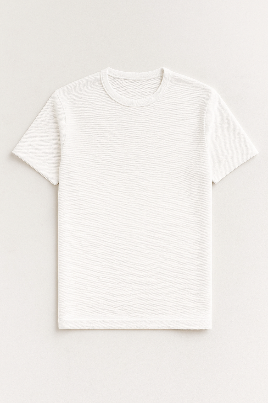 Playeras Para Hombre Slim Fit Textura A51303 Hueso