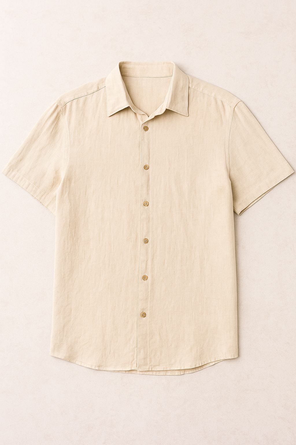 Camisas Para Hombre Estilo Lino Liso B51372 Arena