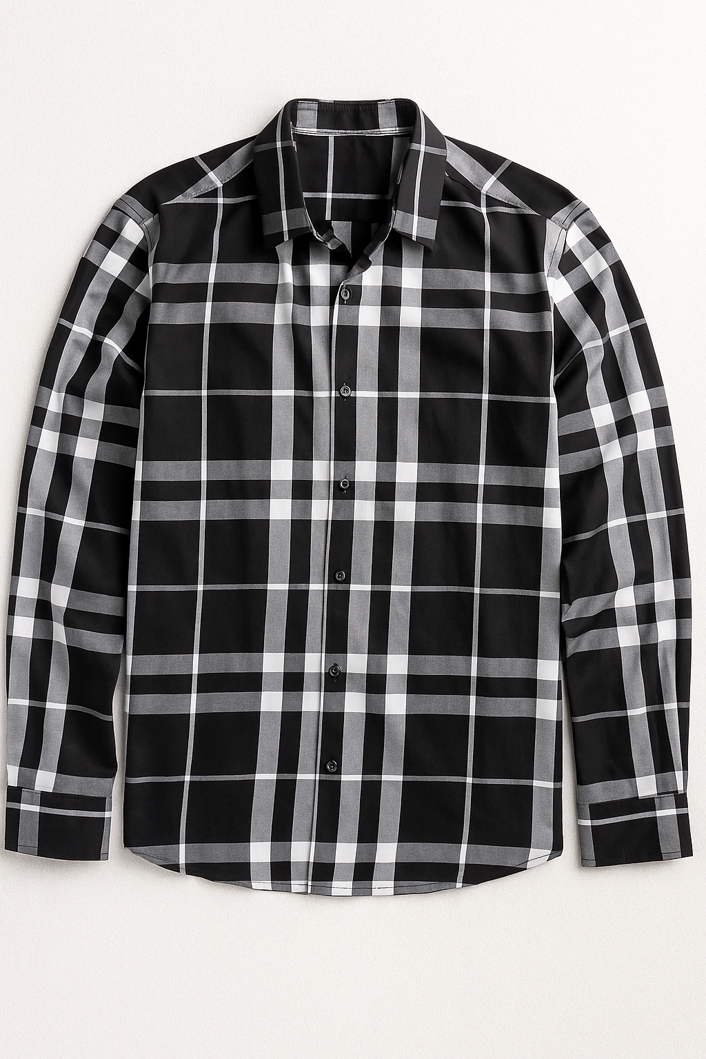 Camisas Para Hombre Bambú Manga Larga B51339 Negro