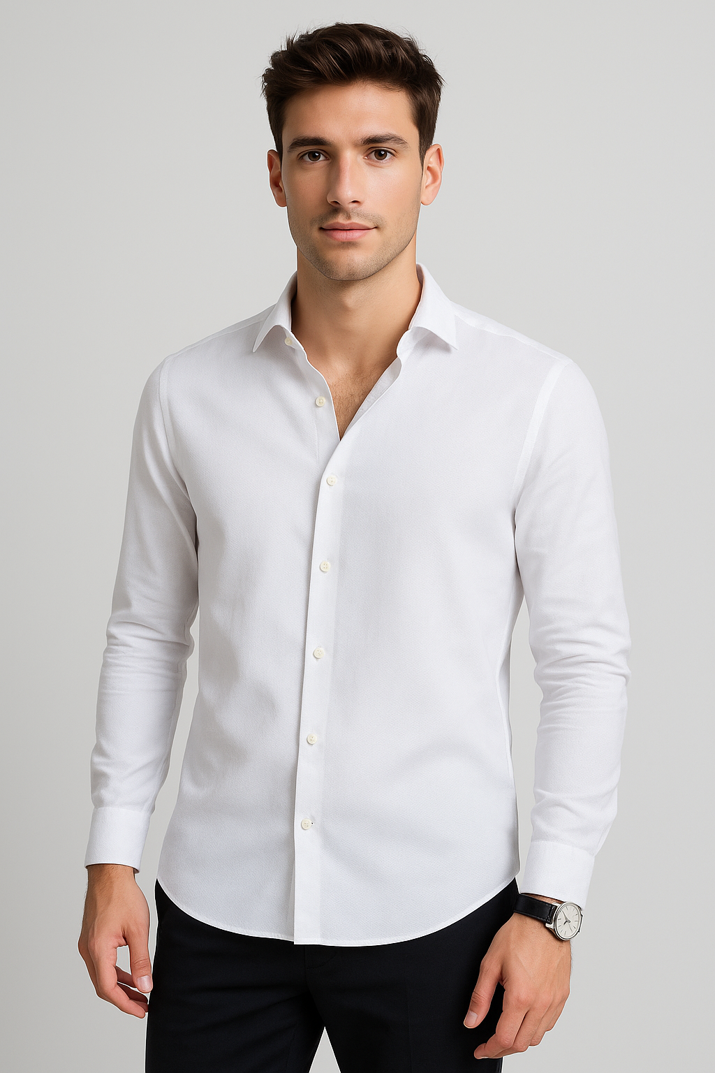 Camisas Para Hombre Slim Fit Textura B51311 1