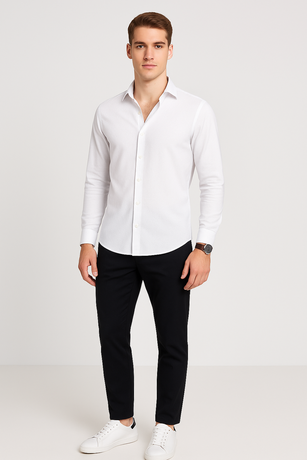 Camisas Para Hombre Slim Fit Textura B51311 1