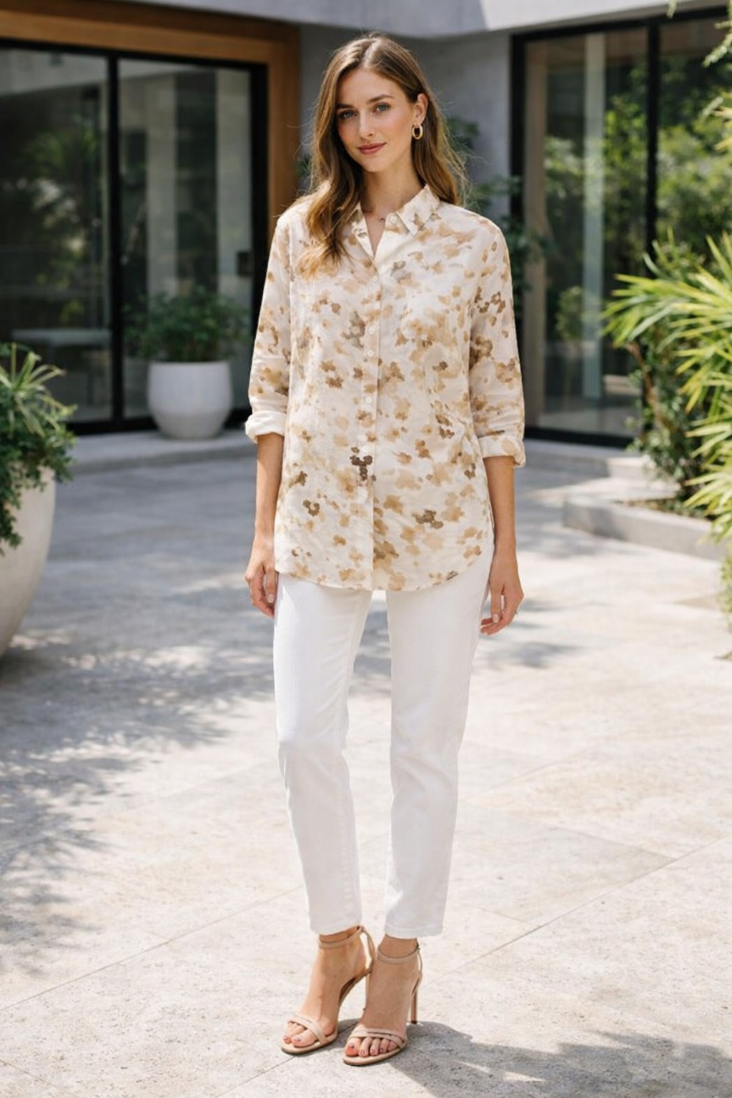 Blusas Para Mujer Camisera Animal Print N61113 Hueso