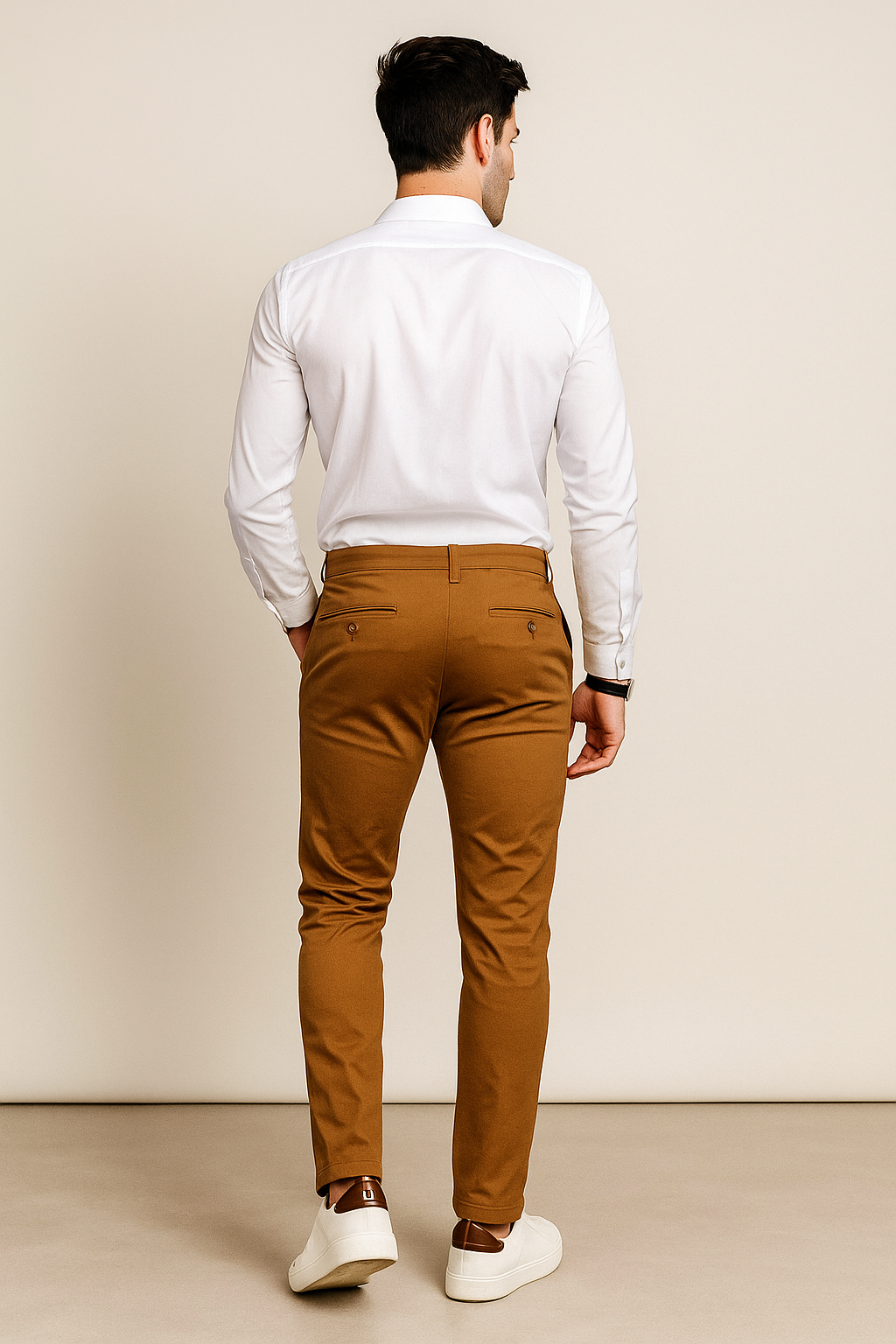 Pantalones Para Hombre Soft Stretch Slim GPAXAR Tabaco