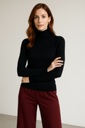 Sueteres Para Mujer Basico Cuello De Tortuga O43203 Negro
