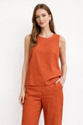 Blusas Para Mujer Sin Mangas Escote Barco N61149 Chedron