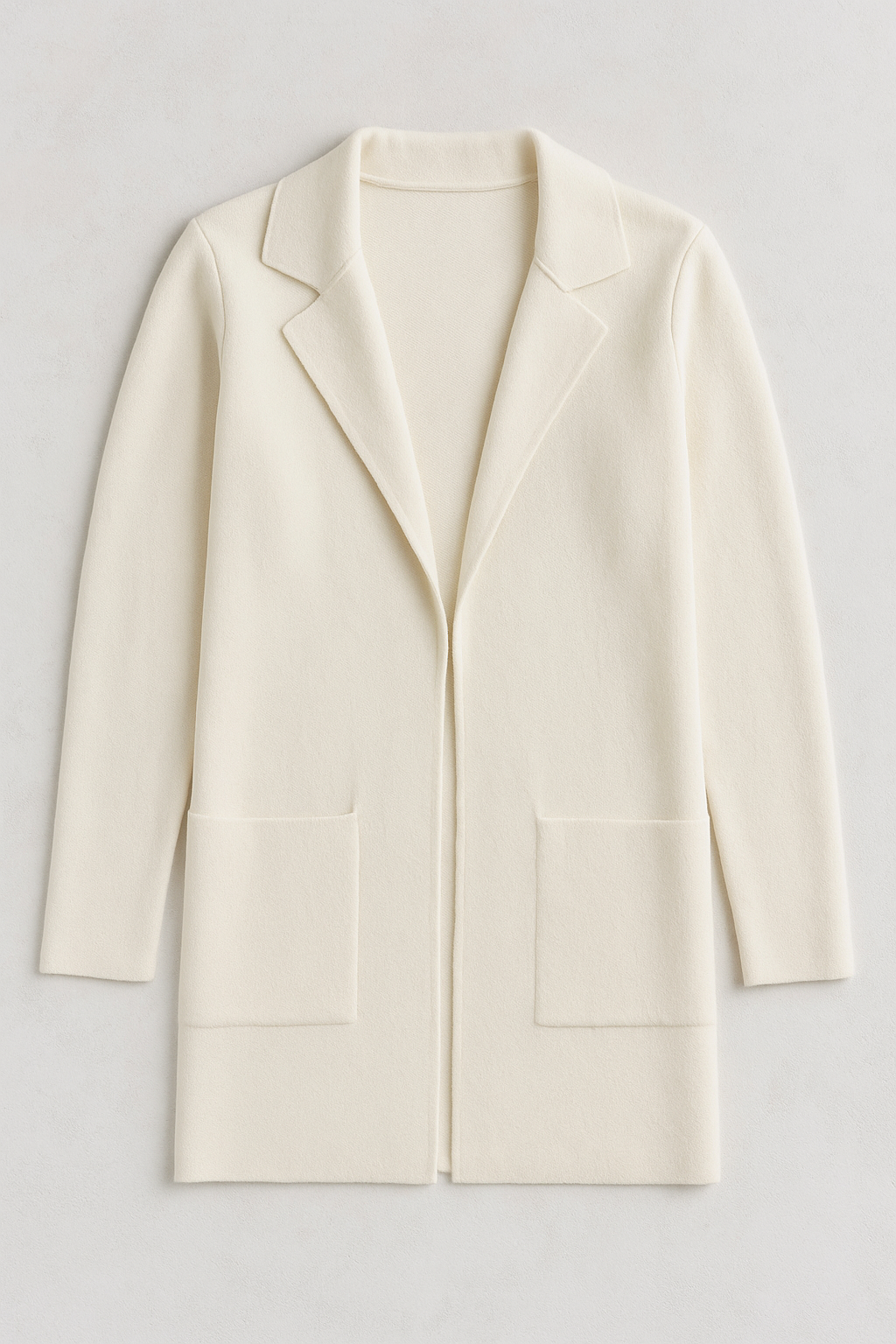 Sueteres Para Mujer Largo Abierto Tipo Gabardina O43205 Hueso