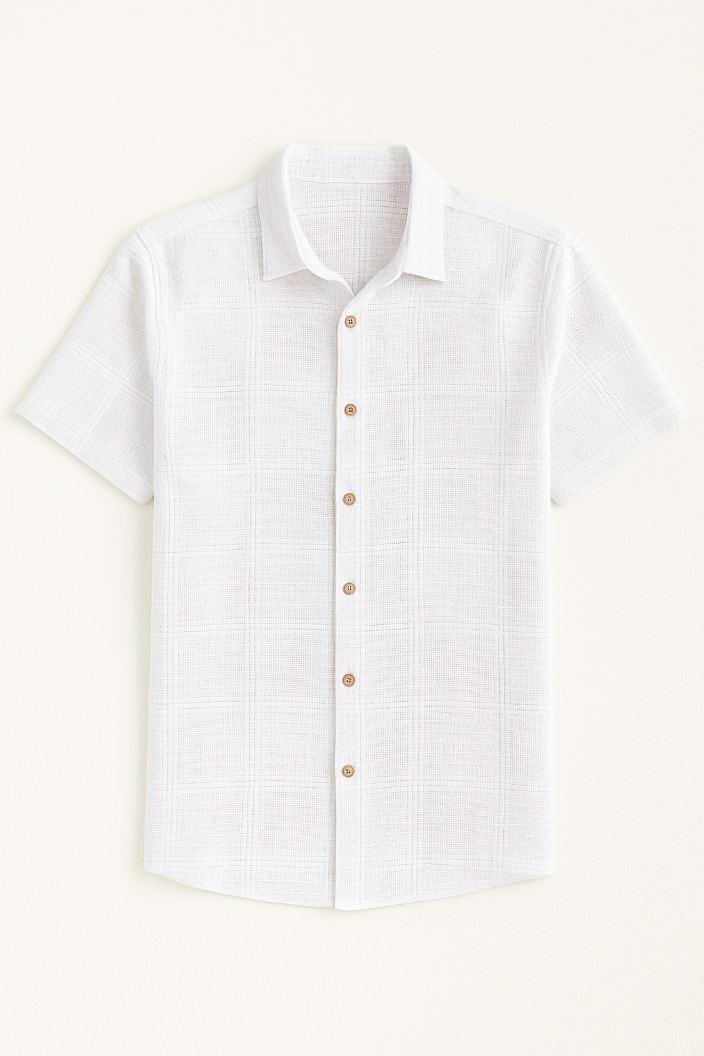 Camisas Para Hombre Textura Jacquard B51367 Blanco