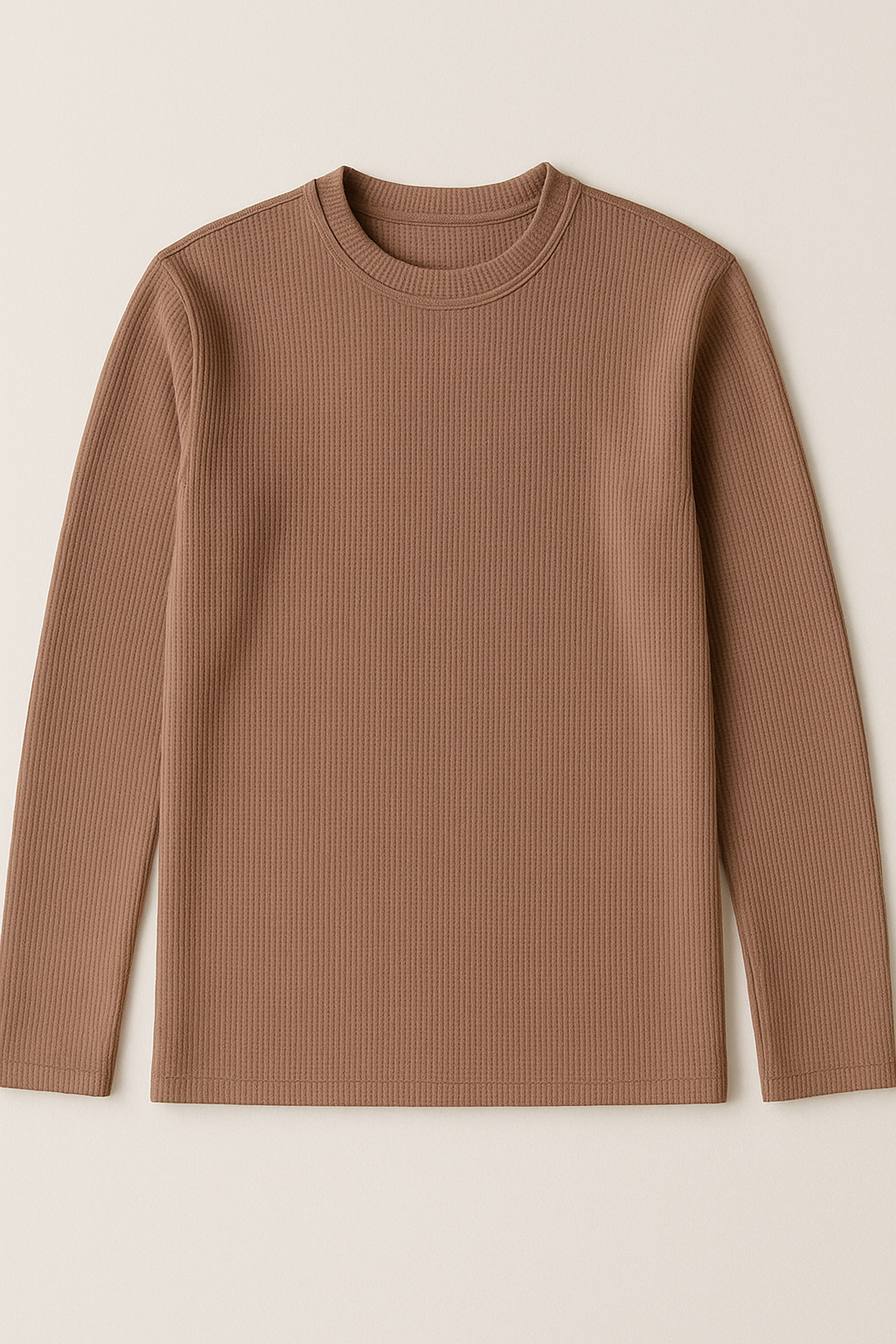 Playeras Para Hombre Textura Waffle A55316 Topo