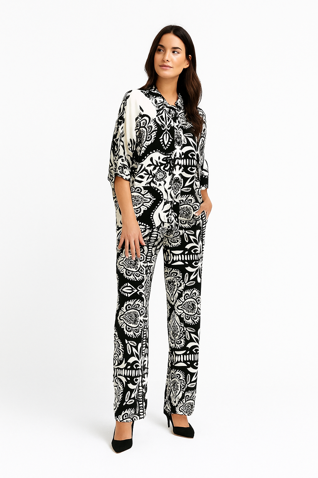 Pantalones Para Mujer Ligero Comodo W51128 Negro