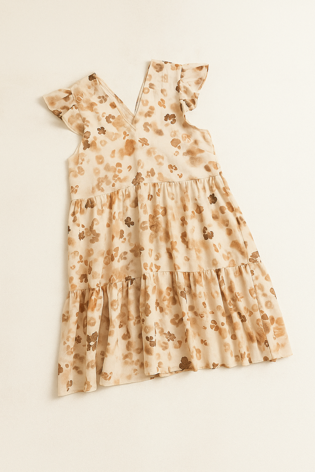 Vestidos Para Mujer Corto Mangas Con Olanes S51135 Unico