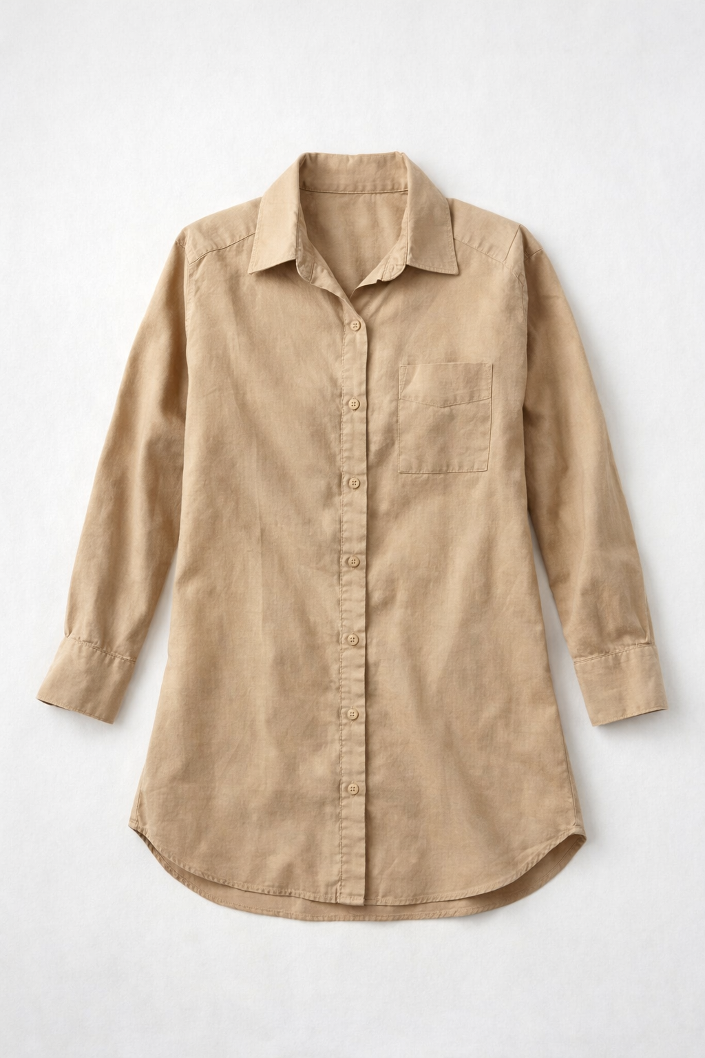 Blusas Para Mujer Camisera Oversize Popelina N61109 Cocoa