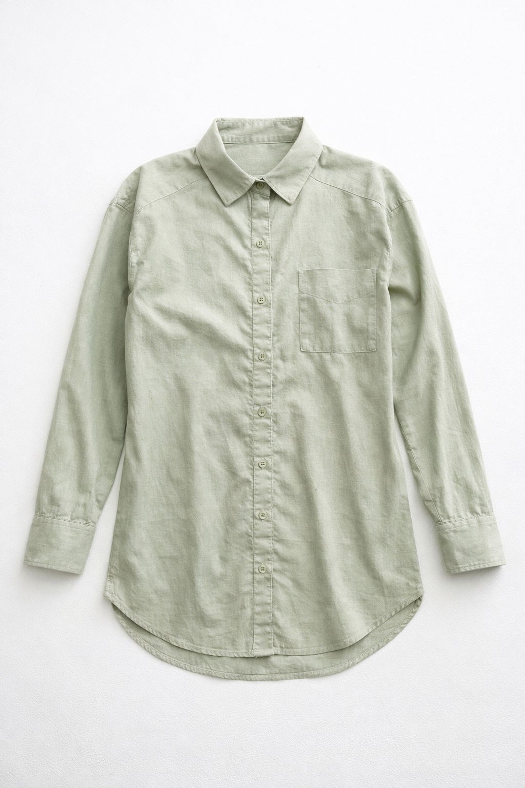 Blusas Para Mujer Camisera Oversize Popelina N61109 Sage