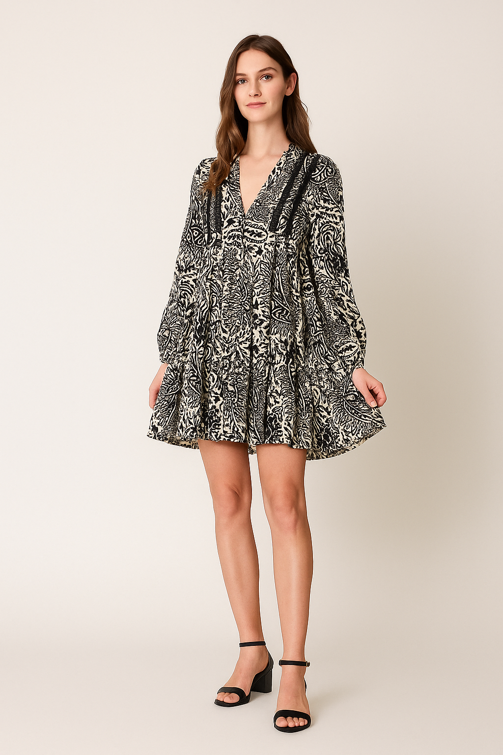 Vestidos Para Mujer Comodo Corto Paisley S41136 Unico