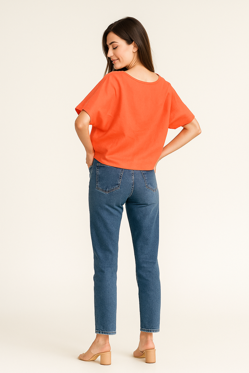 Blusas Para Mujer Oversize Con Nudo N51149 Coral