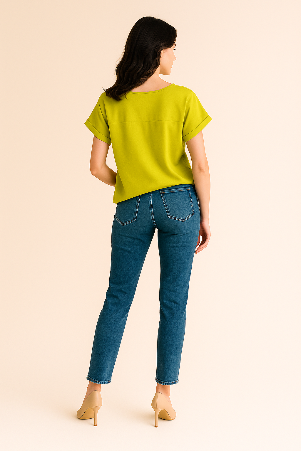 Blusas Para Mujer Tipo Lino Basico Ovesize N51154 Limon