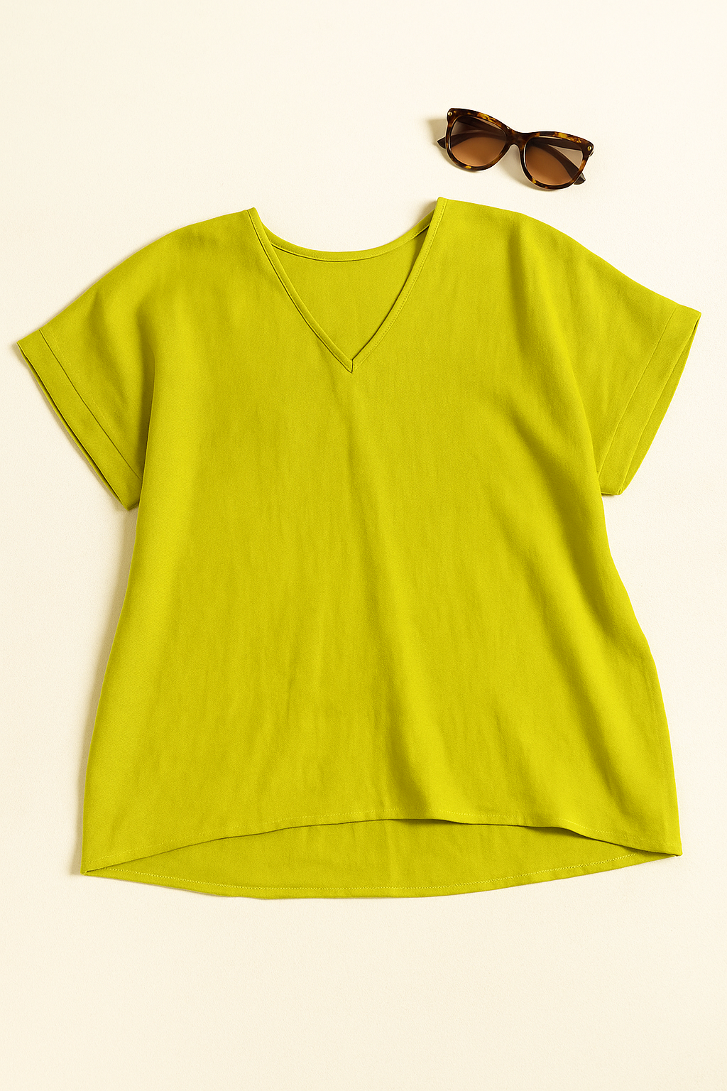 Blusas Para Mujer Tipo Lino Basico Ovesize N51154 Limon