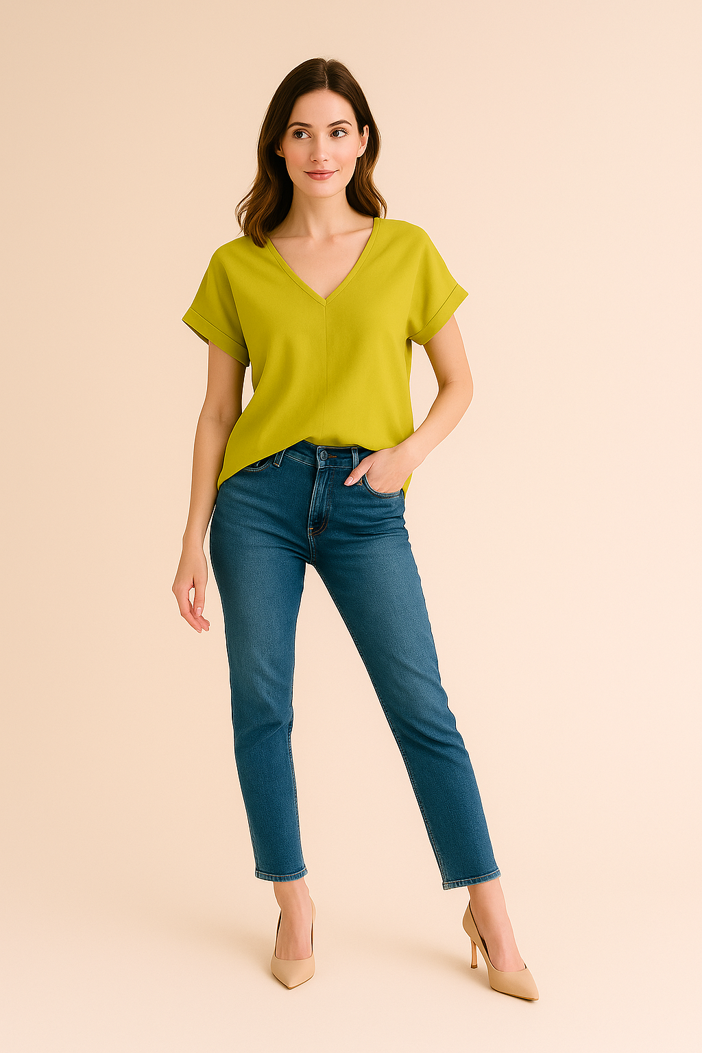 Blusas Para Mujer Tipo Lino Basico Ovesize N51154 Limon