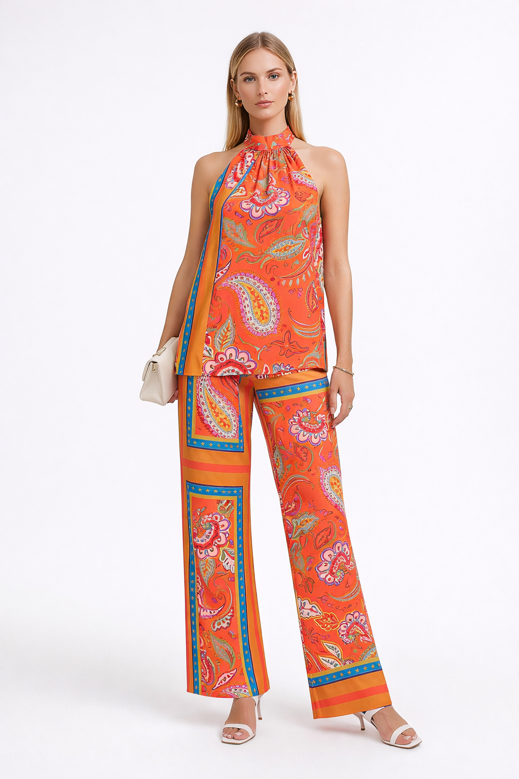 Blusas Para Mujer Cuello Halter Estampada N61118 Unico