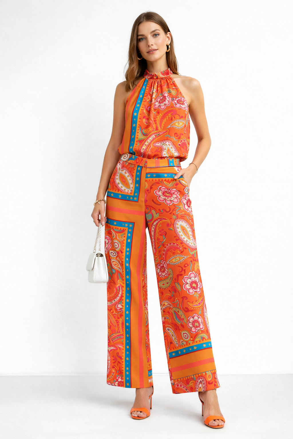 Pantalones Para Mujer Wide Leg Paisley W61111 Unico