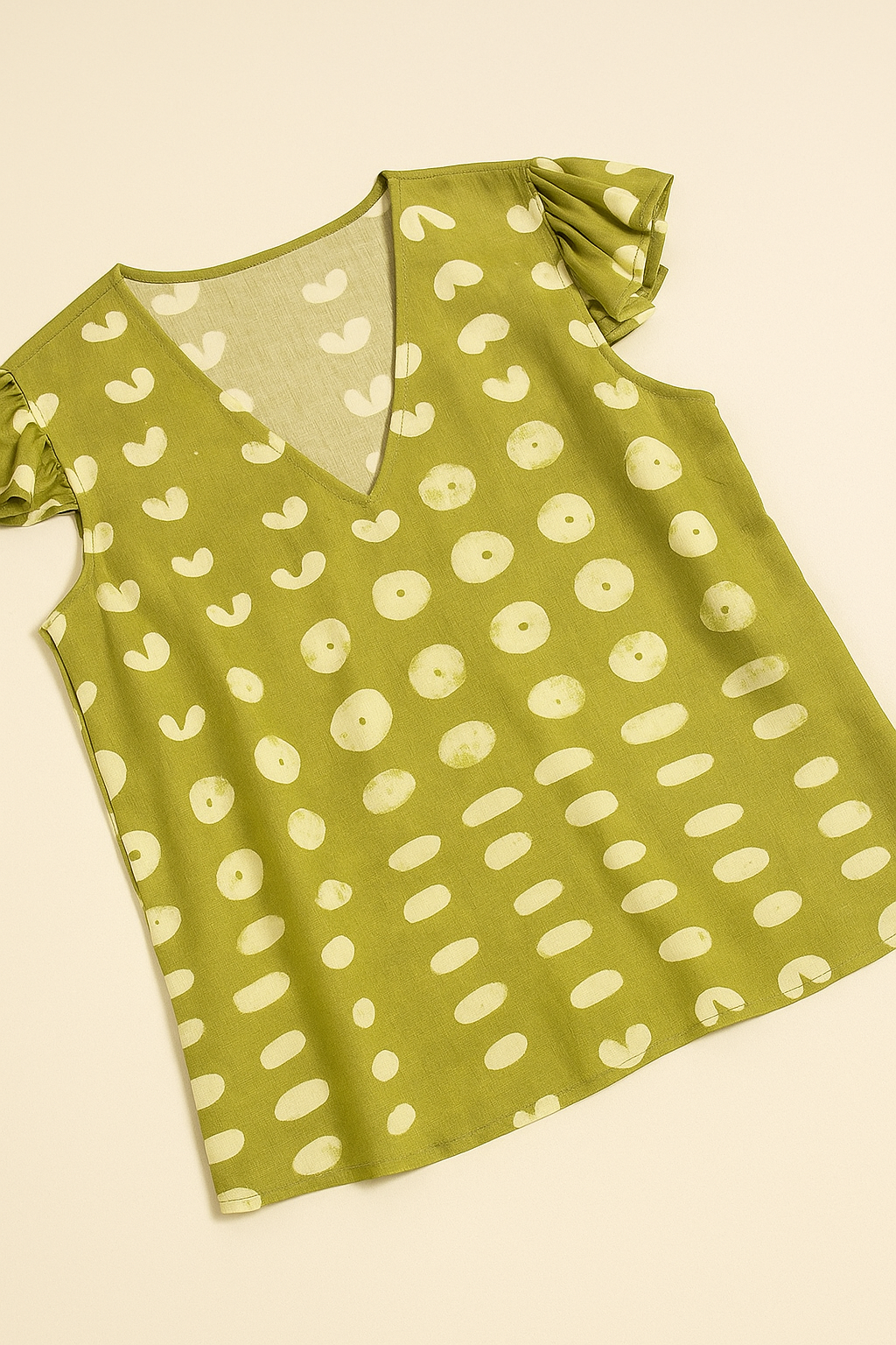 Blusas Para Mujer Mangas Con Olanes N51101 Olivo