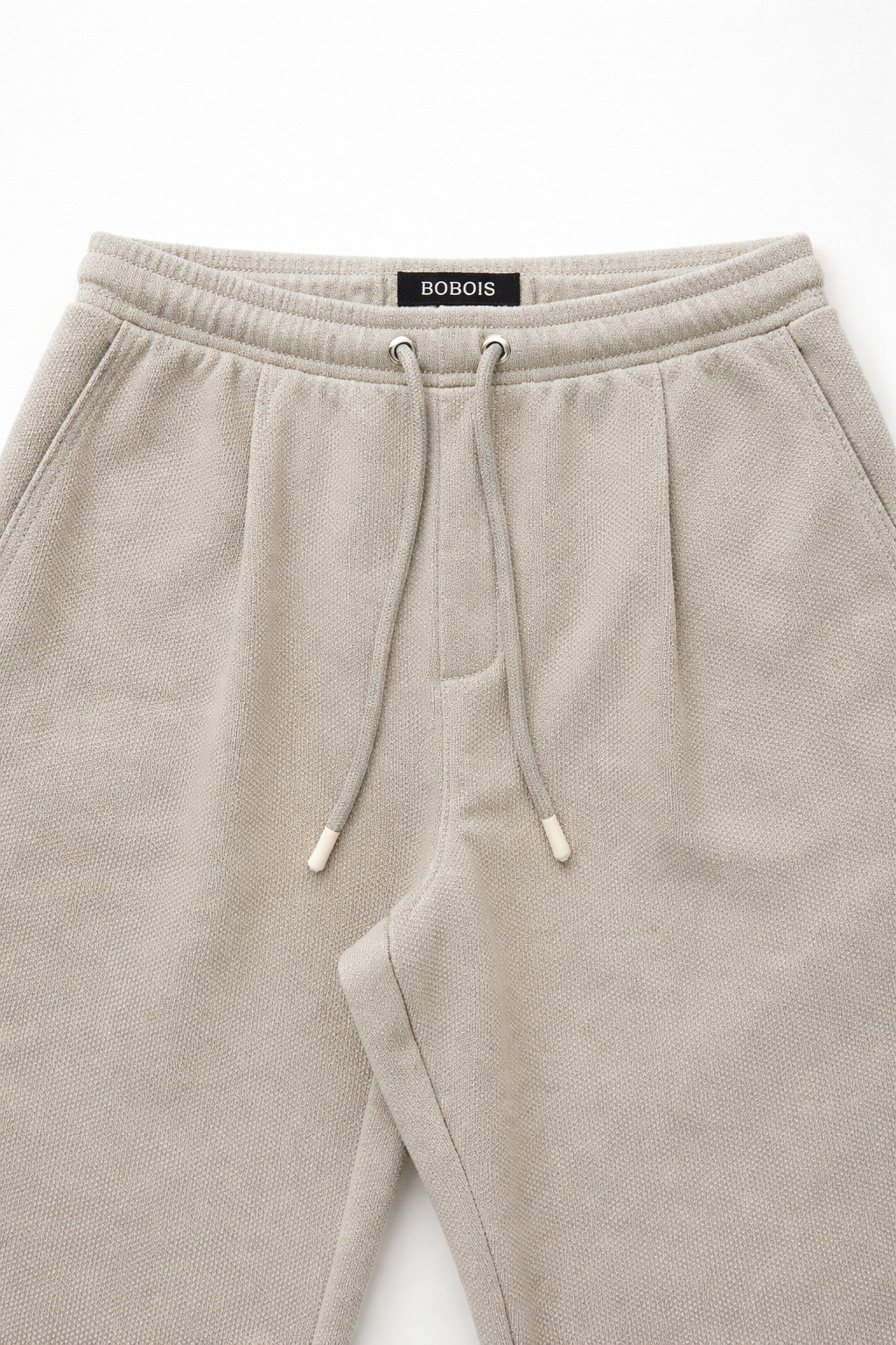 Pantalones Para Hombre Con Jareta y Pinzas Tejido G61401 Beige