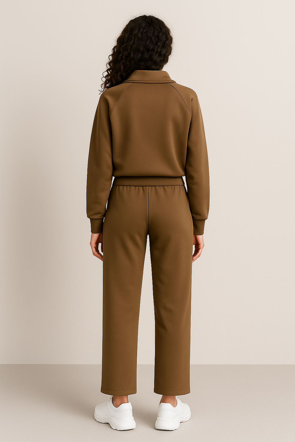 Sudaderas Para Mujer Cuello Alto Con Cierre P53100 Moka