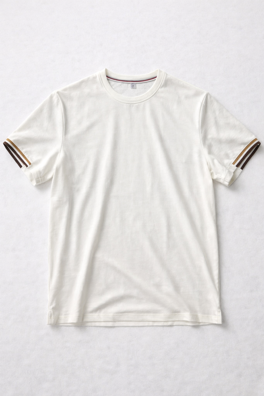 Playera para Hombre Cuello Redondo Antiarrugas Stretch A61404 Hueso