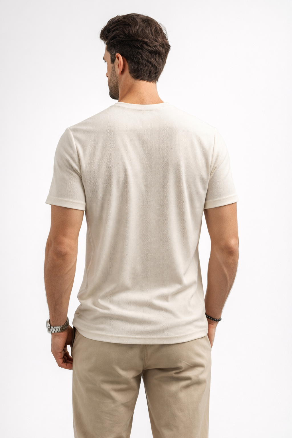 Playera para Hombre Cuello Redondo Antiarrugas Sport Transpirable A61405 Arena