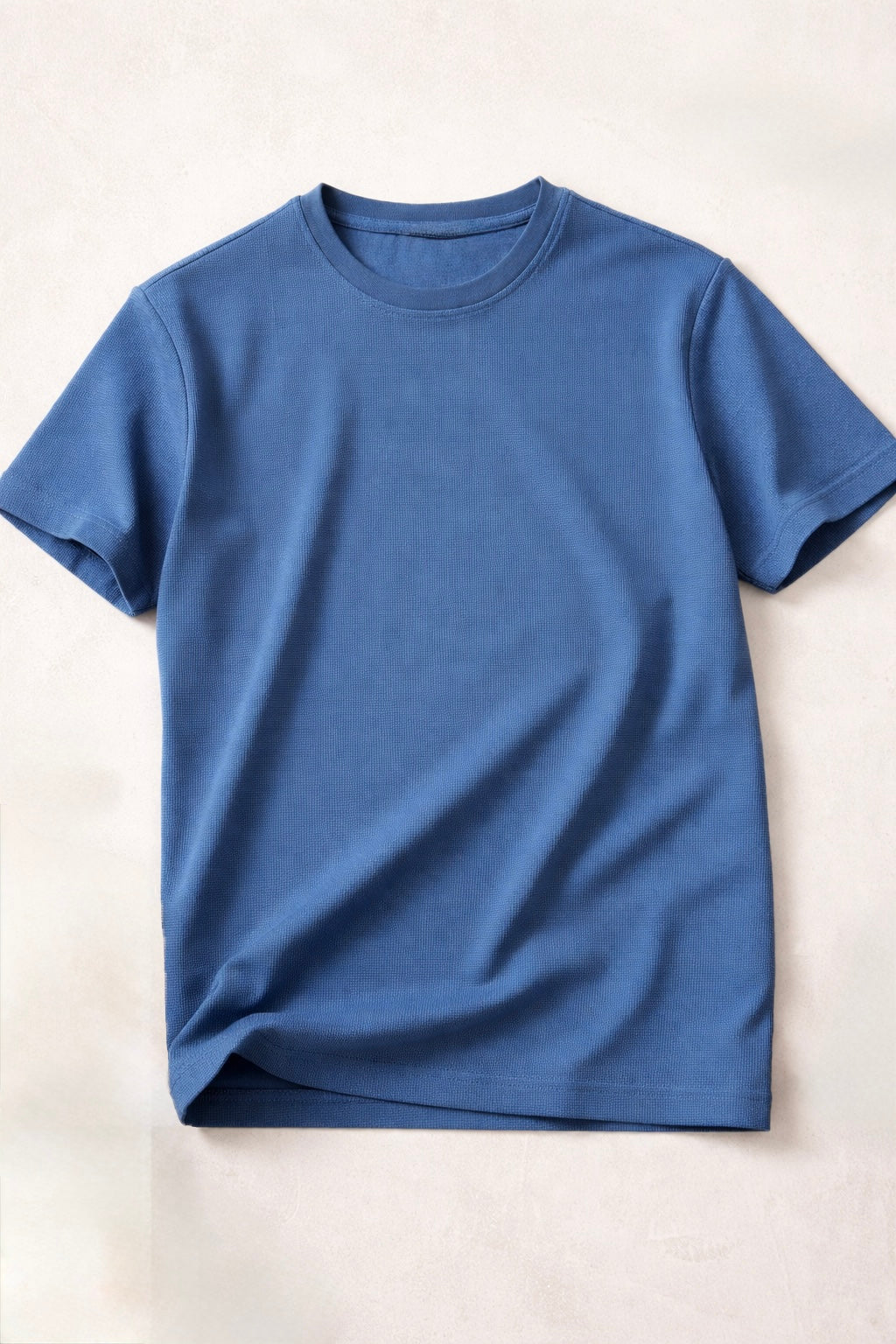 Playera para Hombre Cuello Redondo Antiarrugas Sport Transpirable A61405 Azul