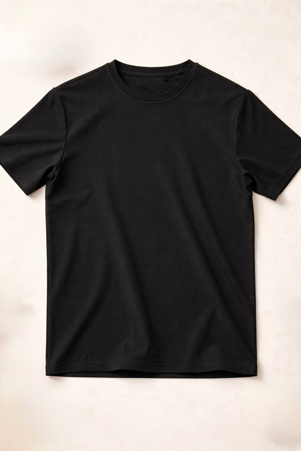 Playera para Hombre Cuello Redondo Antiarrugas Sport Transpirable A61405 Negro