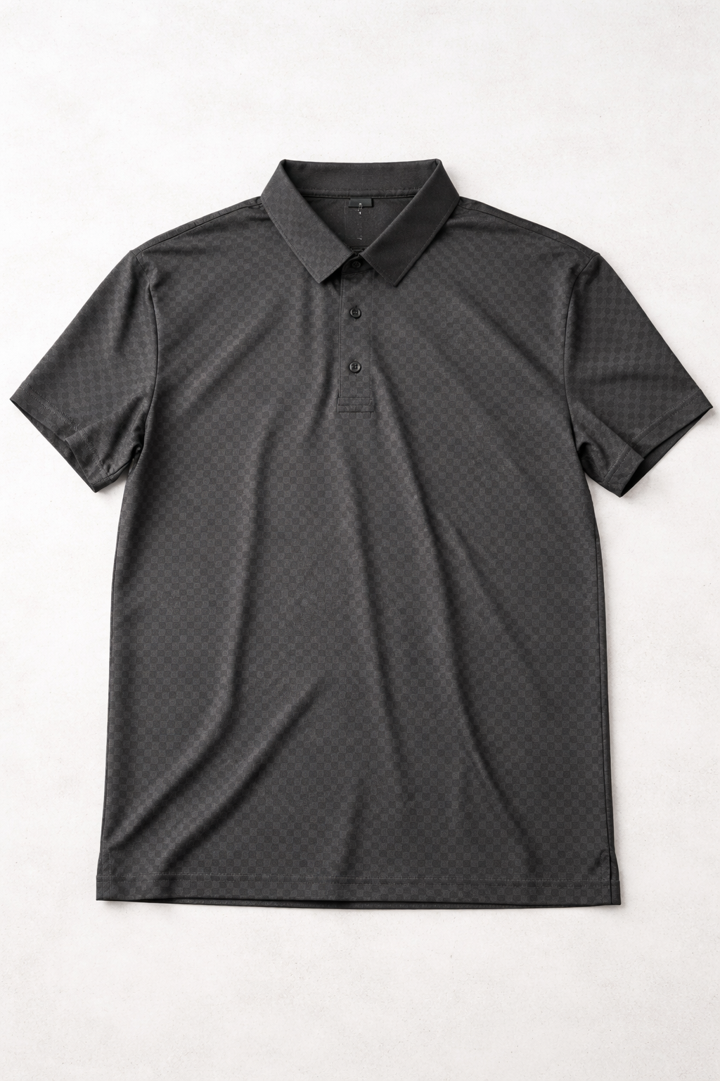 Playera Polo para Hombre Jacquard Antiarrugas Super Stretch A61412 Negro