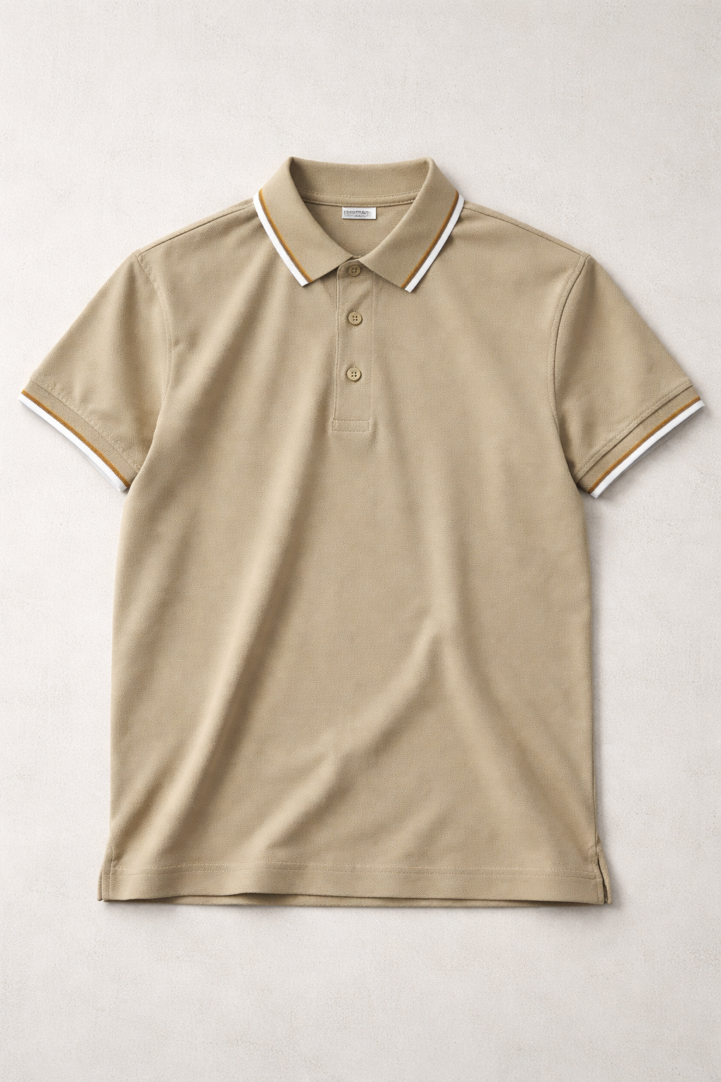 Playera Polo para Hombre Transpirable Stretch Antiarrugas A61413 Beige