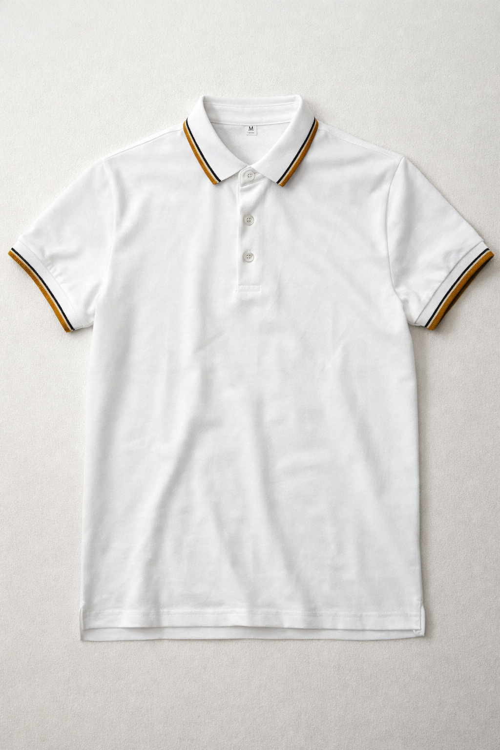 Playera Polo para Hombre Transpirable Stretch Antiarrugas A61413 Blanco