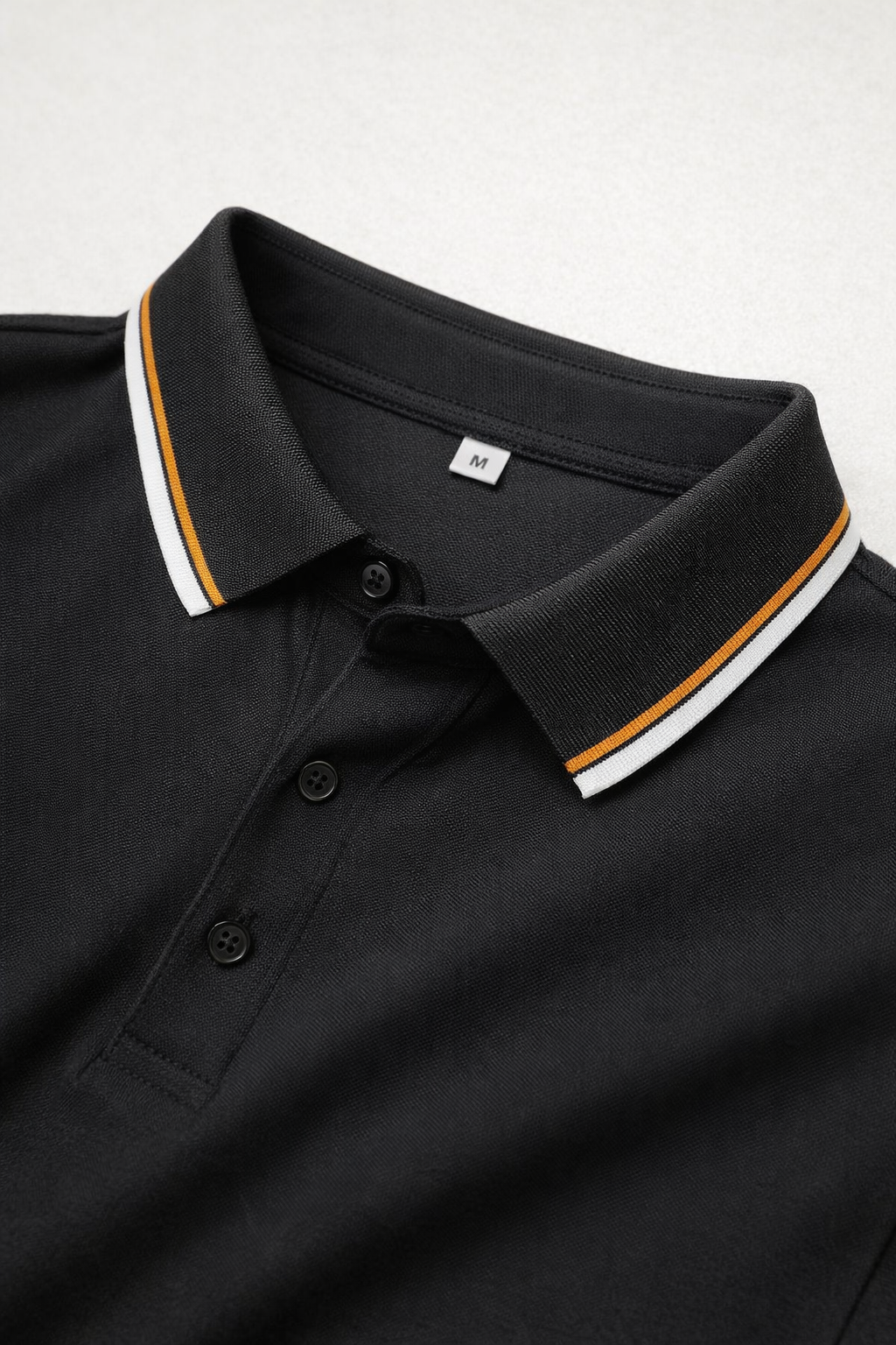 Playera Polo para Hombre Transpirable Stretch Antiarrugas A61413 Negro