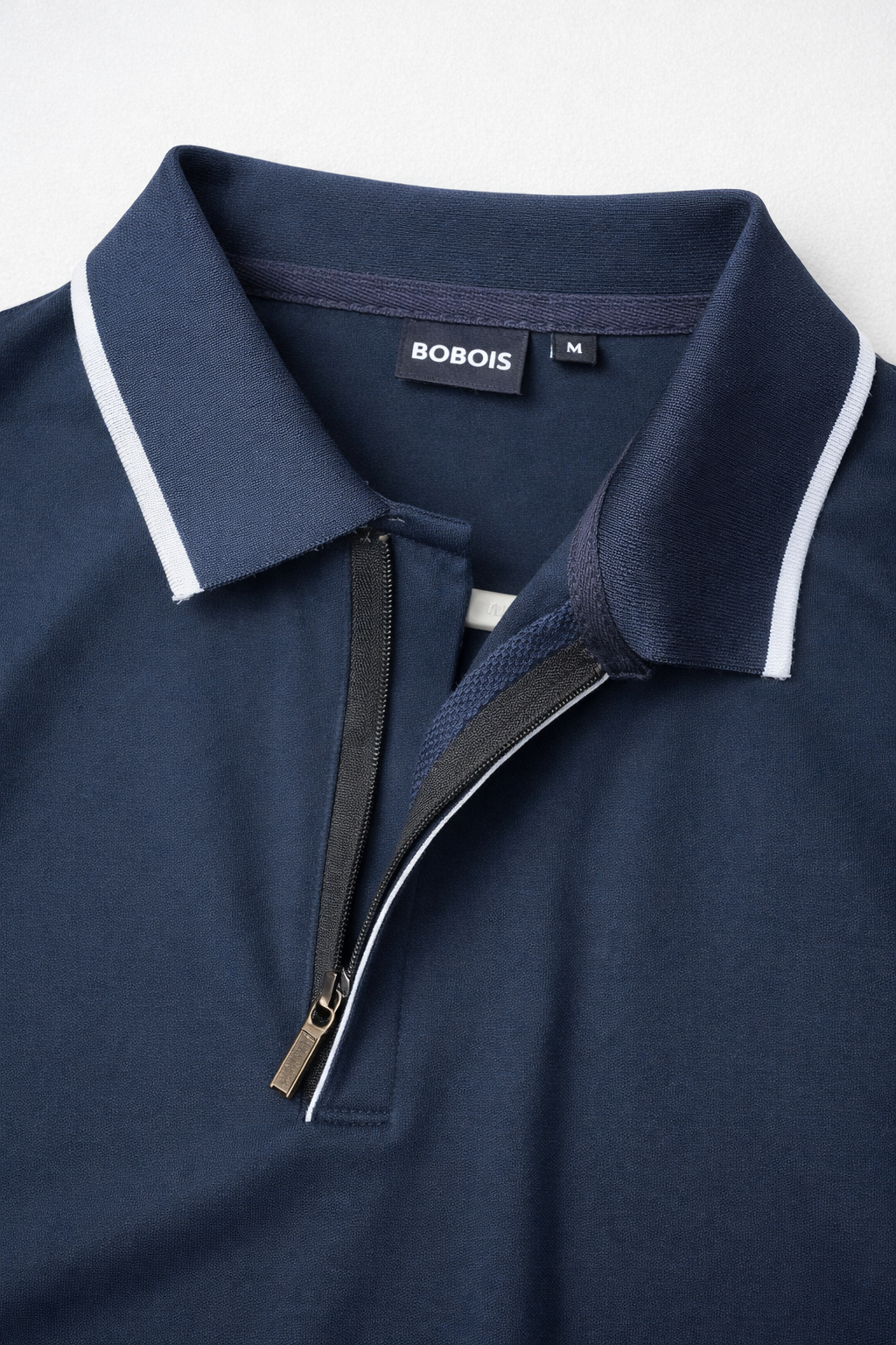 Playera Polo para Hombre con Cierre Super Stretch A61414 Marino