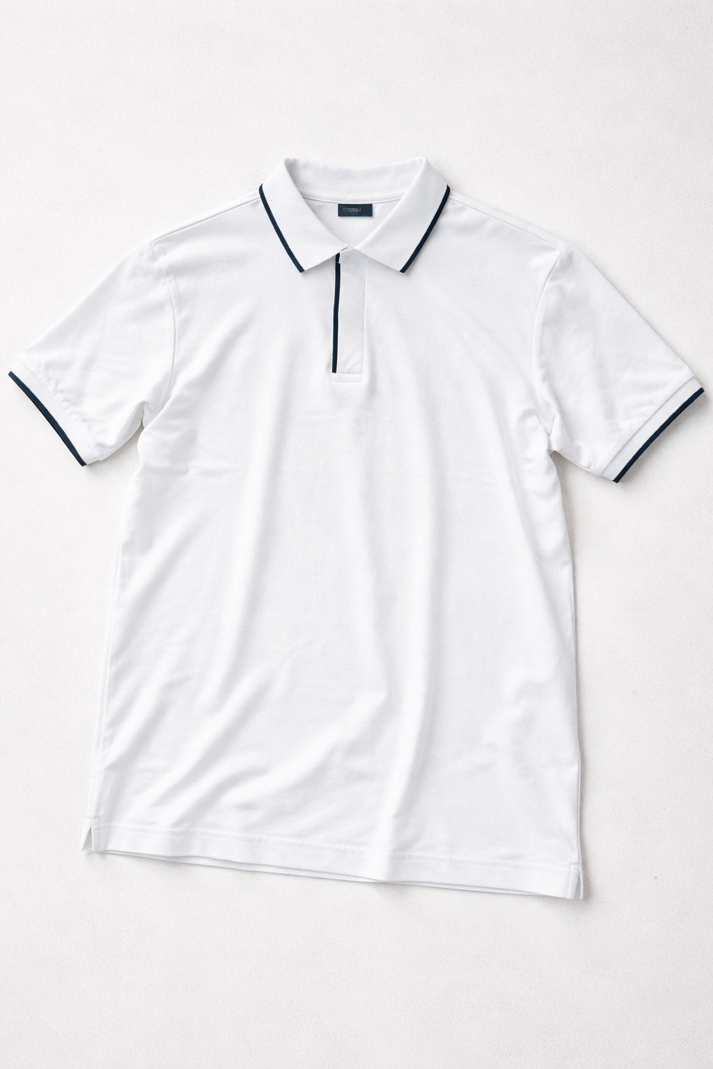 Playera Polo para Hombre con Cierre Super Stretch A61414 Blanco