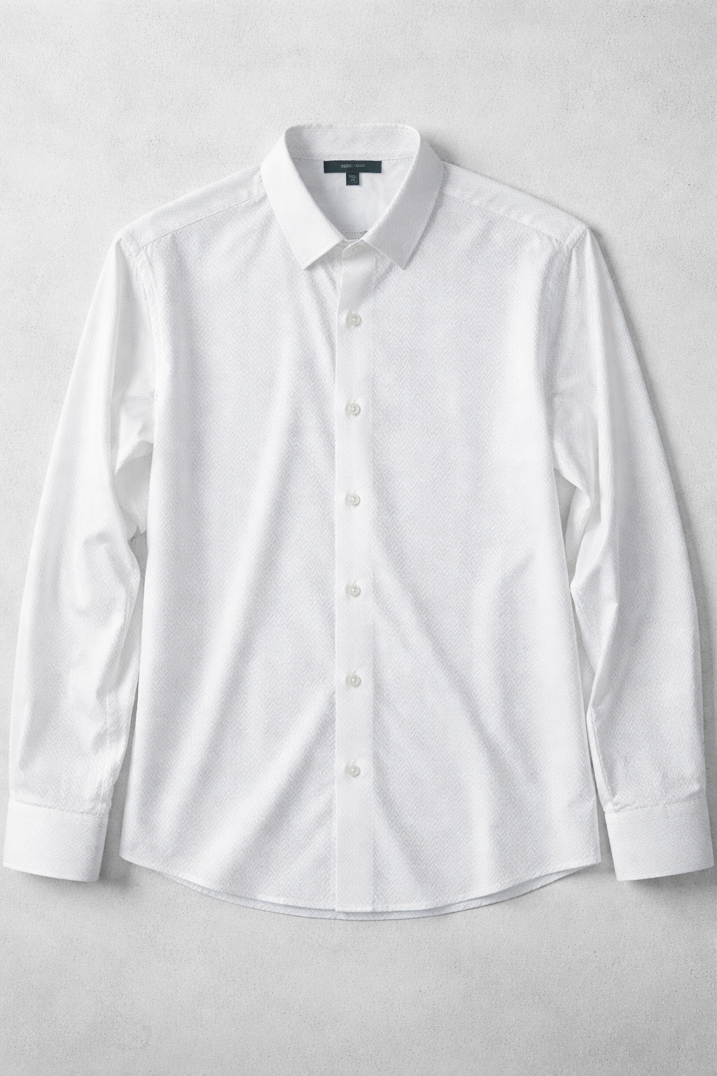 Camisa para Hombre Manga Larga Jacquard Super Stretch B61404 Hueso