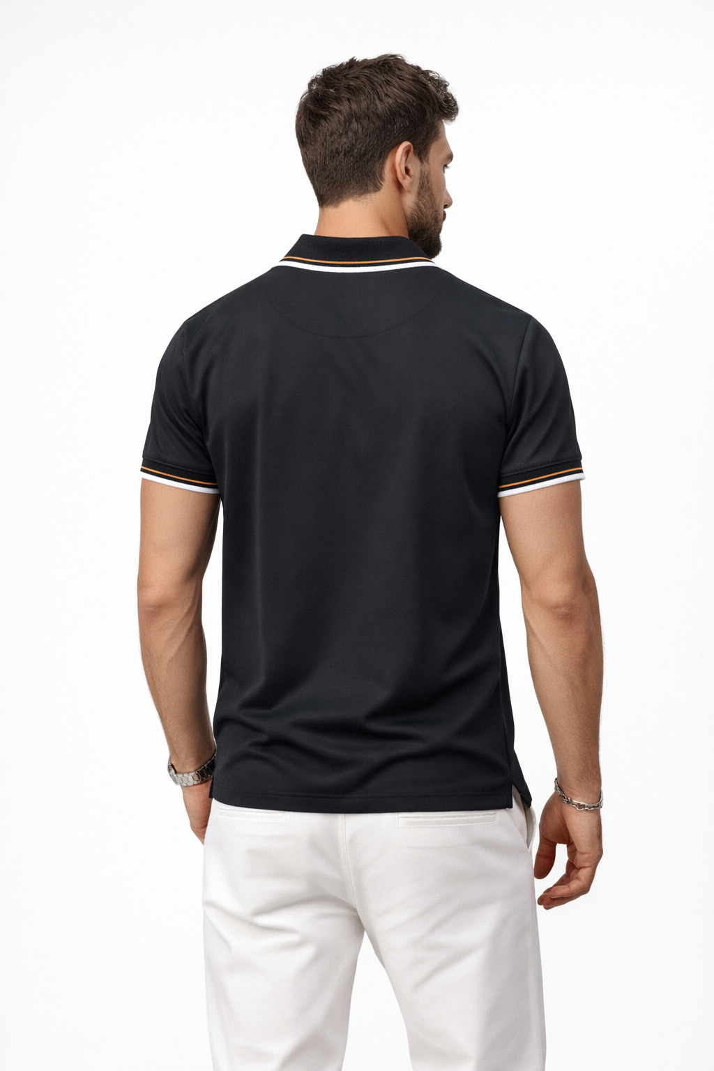 Playera Polo para Hombre Casual Antiarrugas A61416 Negro