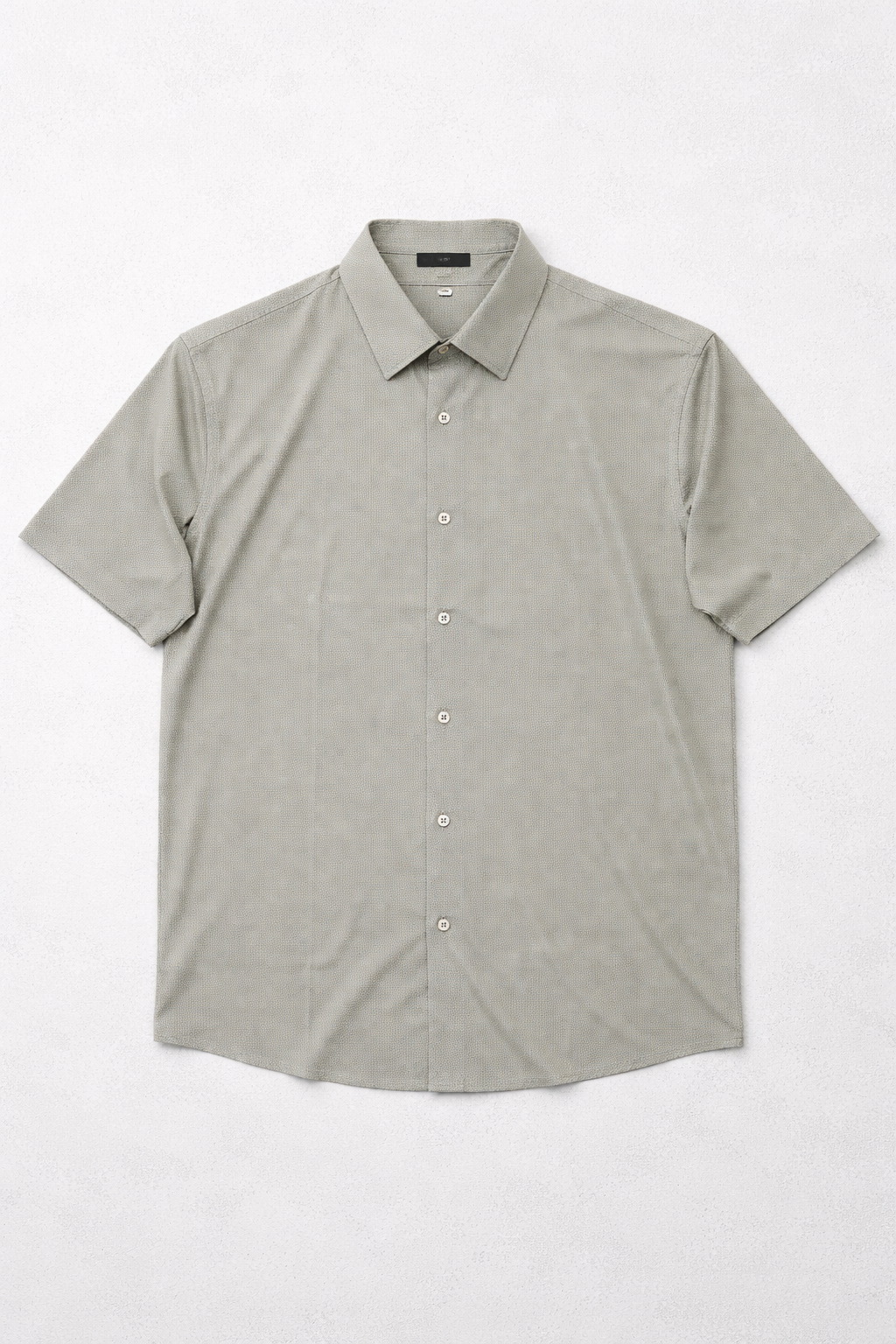 Camisa para Hombre Manga Corta Jacquard Sin Costura Antiarrugas B61451 Beige